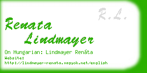 renata lindmayer business card