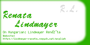 renata lindmayer business card